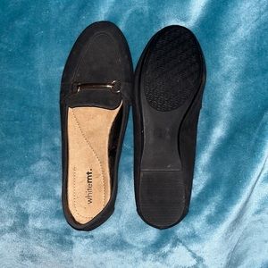 Black loafers never worn